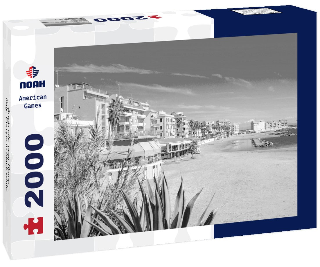 Noah Jigsaw Puzzle Anzio city, near Rome, Italy, Europe in black white 2000 pieces