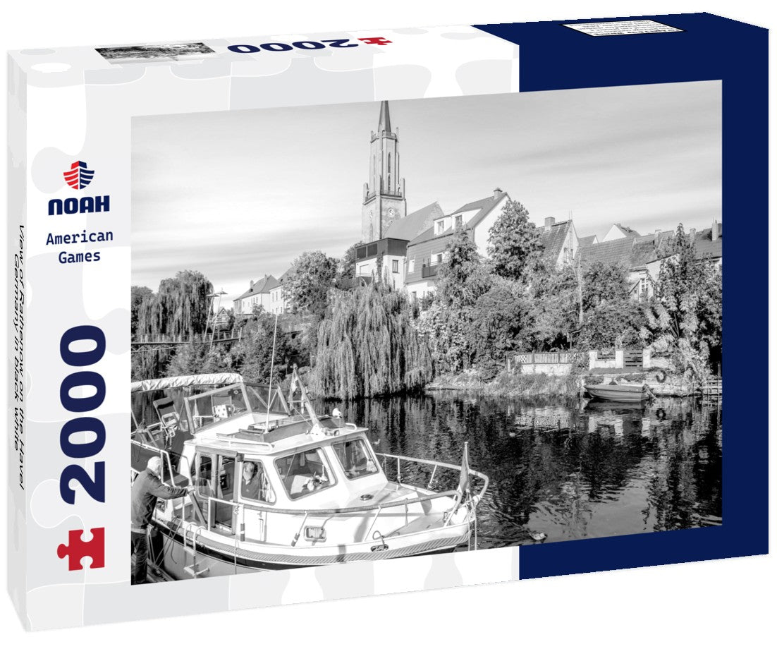 Noah Jigsaw Puzzle View of Rathenow on the Havel, Germany in black white 2000 pieces