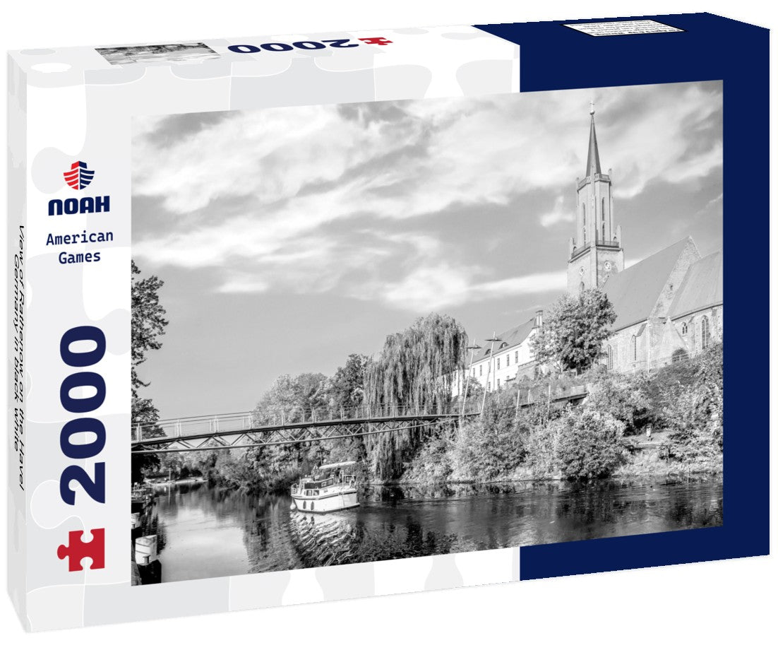 Noah Jigsaw Puzzle View of Rathenow on the Havel, Germany in black white 2000 pieces