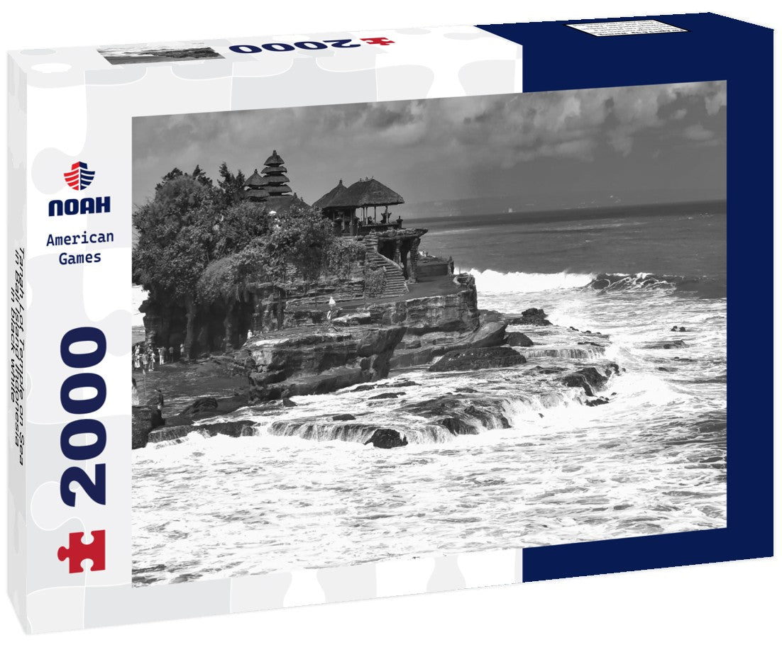 Noah Jigsaw Puzzle Tanah Lot Temple on Sea in Bali Island Indonesia in black white 2000 pieces