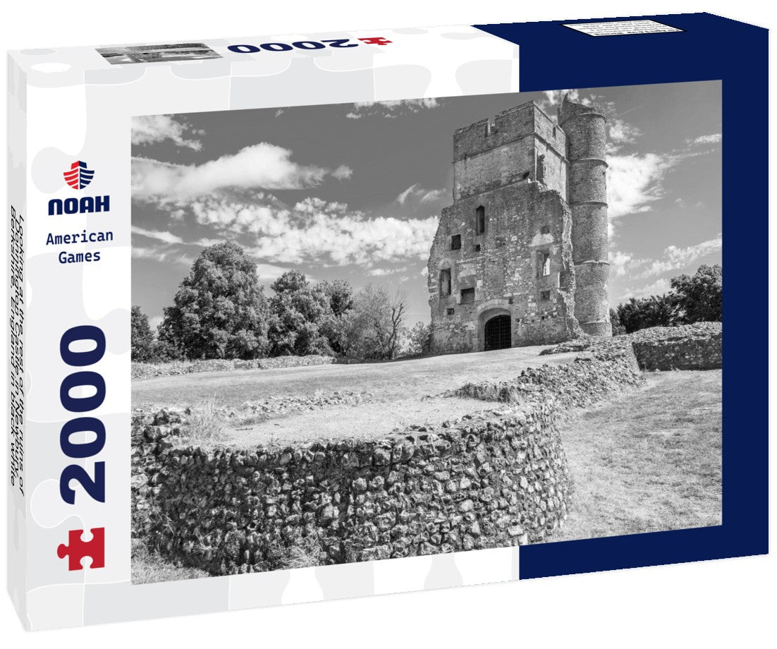 Noah Jigsaw Puzzle Looking at the rest of the ruins of Donnington Castle in Newbury. Berkshire, England in black white 2000 pieces