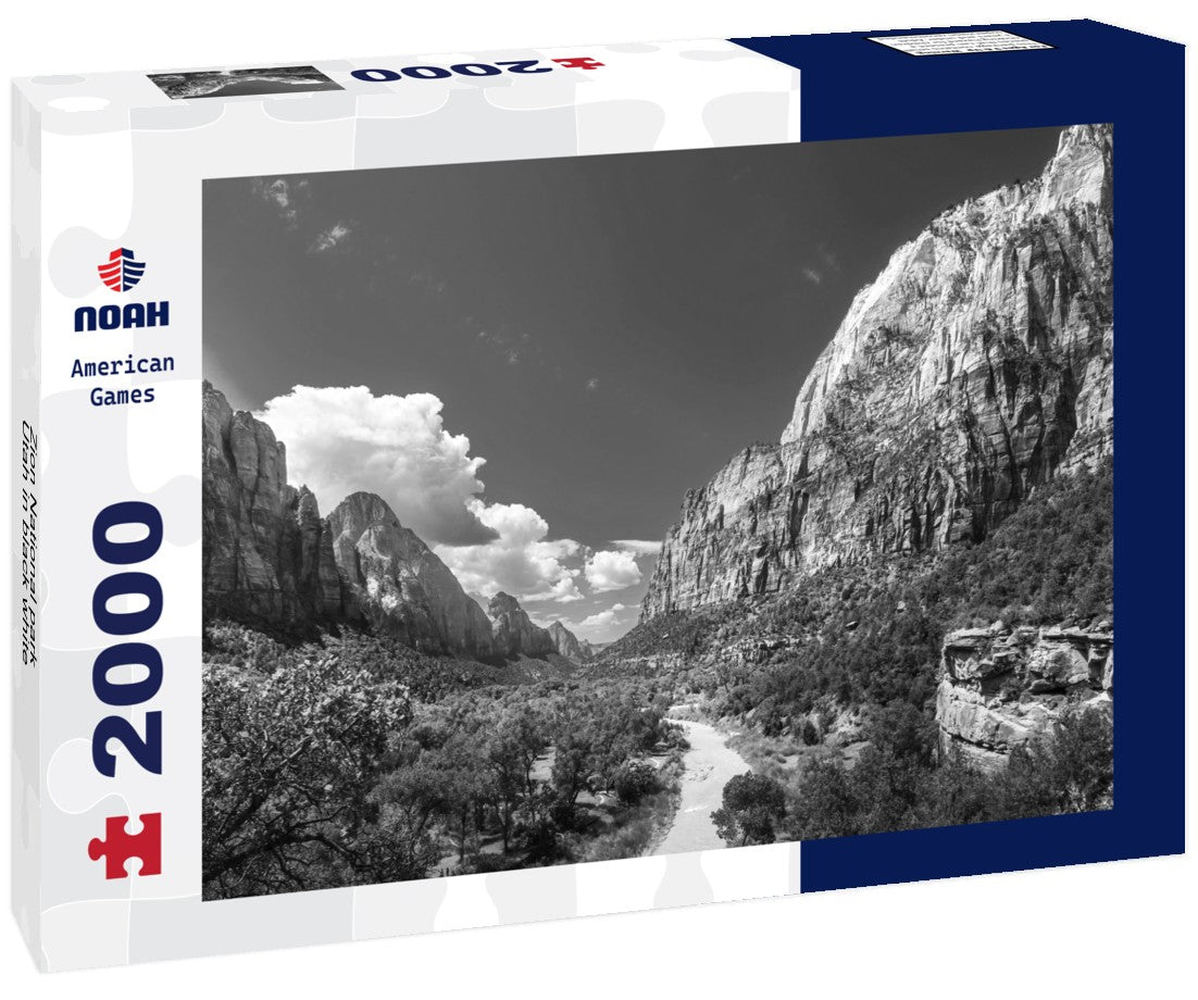 Noah Jigsaw Puzzle Zion National park, Utah in black white 2000 pieces