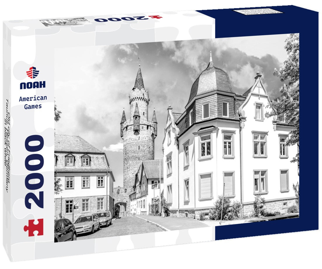 Noah Jigsaw Puzzle Old city of Friedberg, Taunus, Hessen, Germany in black white 2000 pieces