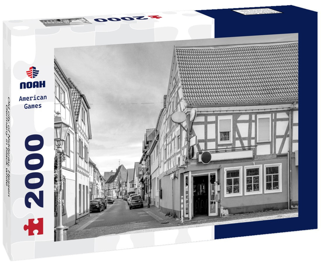 Noah Jigsaw Puzzle Old city of Nidderau, Hessen, Germany in black white 2000 pieces