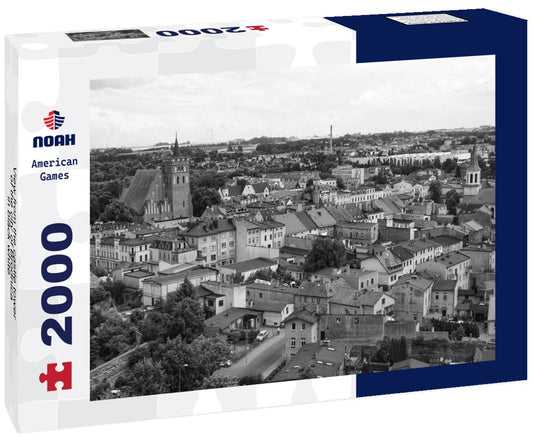 Noah Jigsaw Puzzle View from the castle tower of the city of Brodnica in black white 2000 pieces