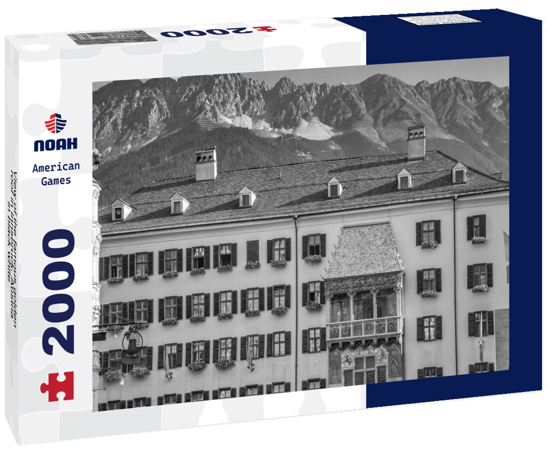 Noah Jigsaw Puzzle View of the famous golden roof in Innsbruck, Austria in black white 2000 pieces