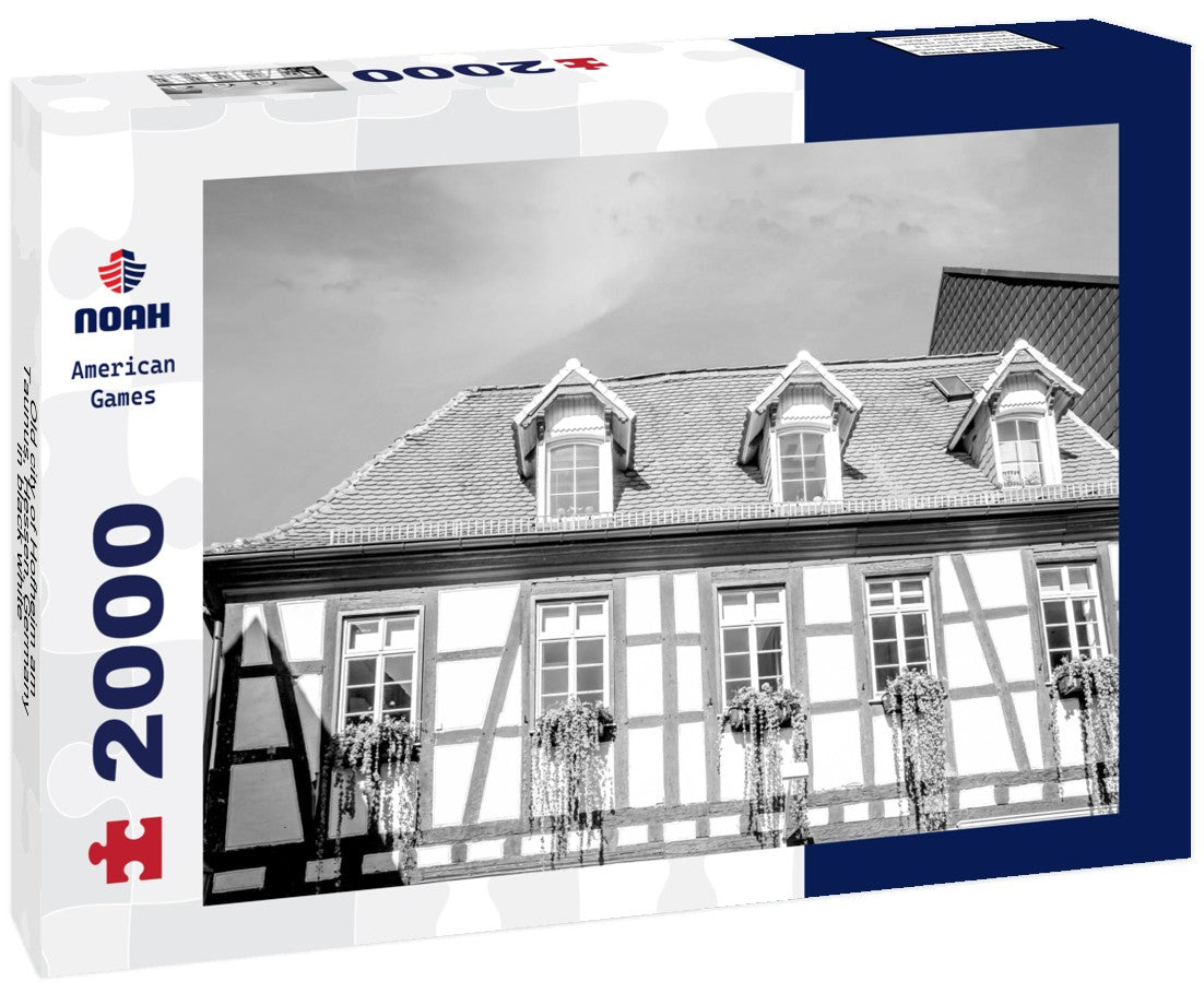 Noah Jigsaw Puzzle Old city of Hofheim am Taunus, Hessen, Germany in black white 2000 pieces