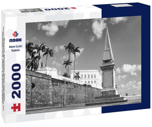 Noah Jigsaw Puzzle São Luís, Maranhão, Brazil. July 2023. Pedra da Memória, monument commemorating the coronation of D. Pedro II, Emperor of Brazil, a UNESCO World Heritage Site in black white 2000 pieces