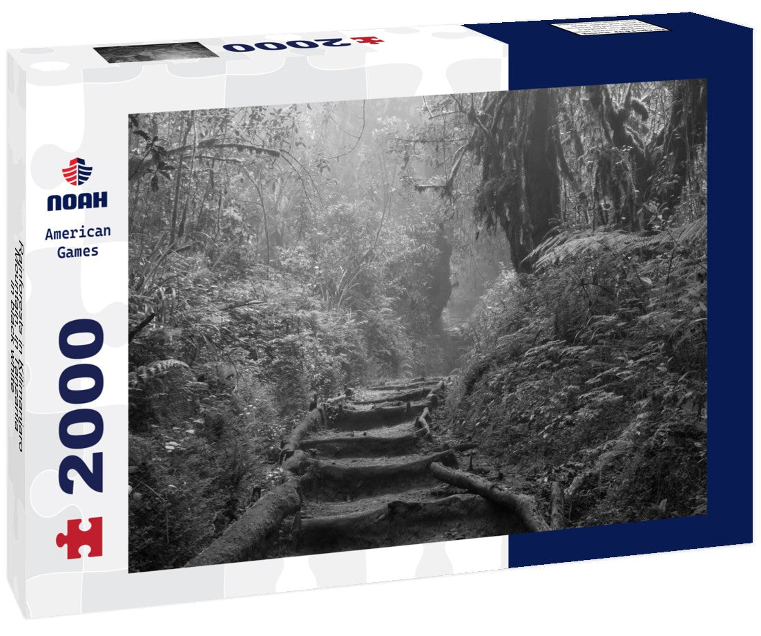Noah Jigsaw Puzzle Rainforests in Kilimanjaro Mountain, in Tanzania in black white 2000 pieces