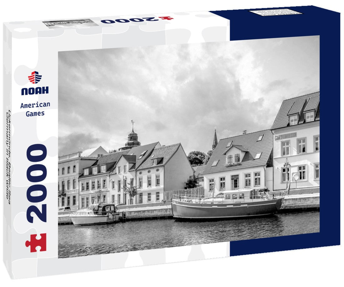 Noah Jigsaw Puzzle Uckermünde, Bealtic Sea, Germany in black white 2000 pieces