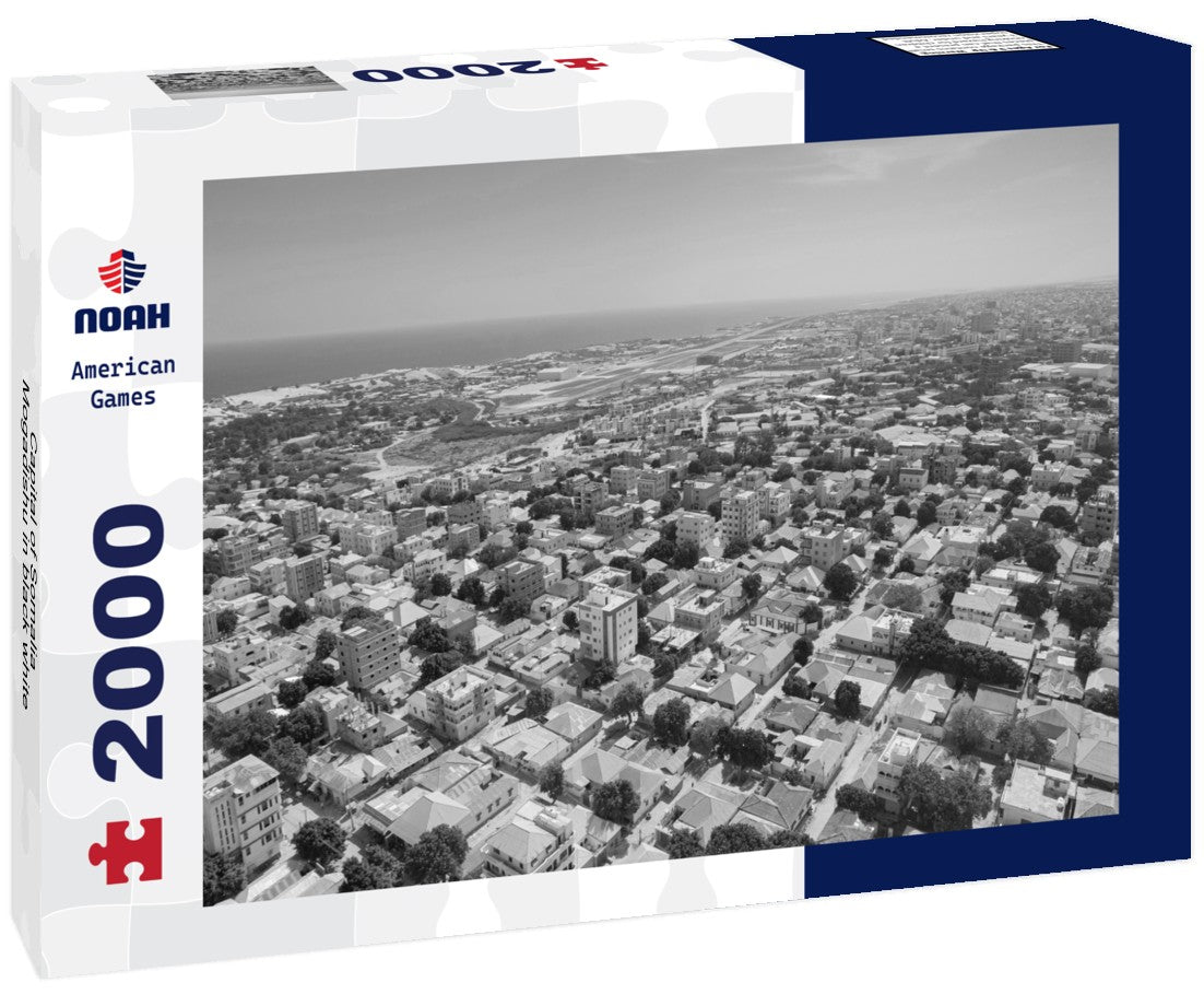 Noah Jigsaw Puzzle Capital of Somalia, Mogadishu in black white 2000 pieces
