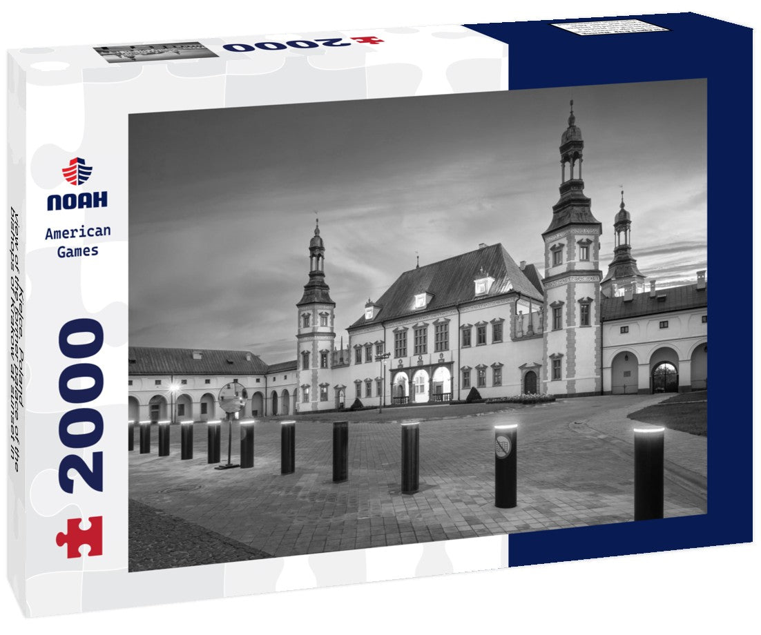 Kielce, Poland - view of the former palace of the bishops of Krakow at sunset 2000pc PuzzleBlack and White
