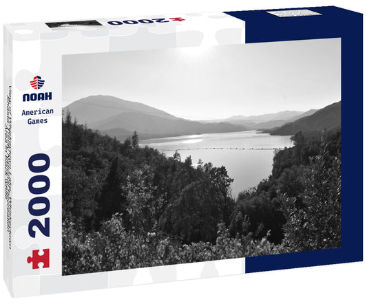 Noah Jigsaw Puzzle View of Whiskeytown Lake, Whiskeytown Shasta-Trinity National Recreation Area in black white 2000 pieces