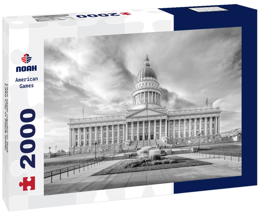 Noah Jigsaw Puzzle Utah state capitol in Salt Lake City in black white 2000 pieces