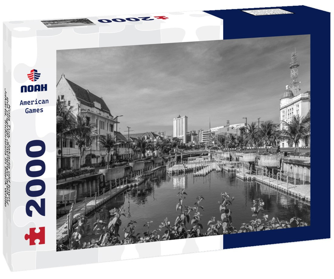 Noah Jigsaw Puzzle Kota Tua, Jakarta old town, the original downtown area of Jakarta, Indonesia in black white 2000 pieces