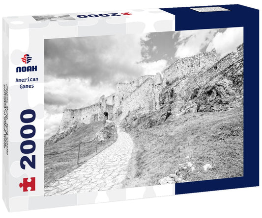 Noah Jigsaw Puzzle Zipser, Burg, Spiš Castle, Spišský hrad, Žehra, Slovakia in black white 2000 pieces