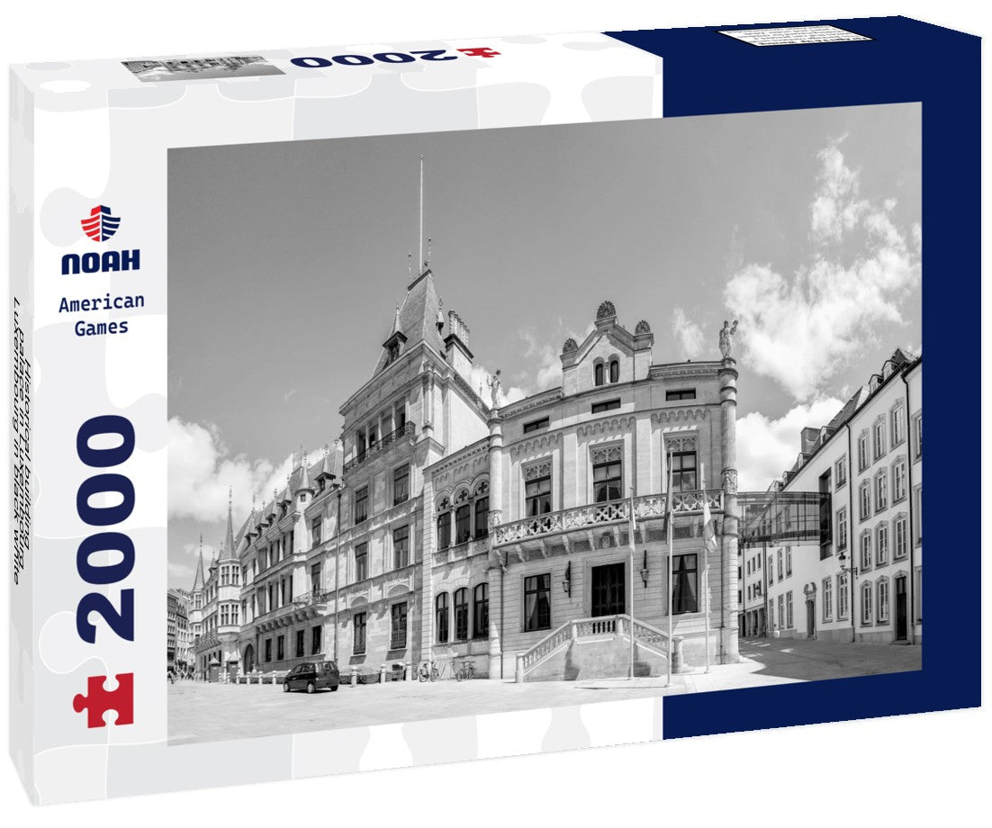 Noah Jigsaw Puzzle Historical building, palace in Luxembourg, Luxembourg in black white 2000 pieces