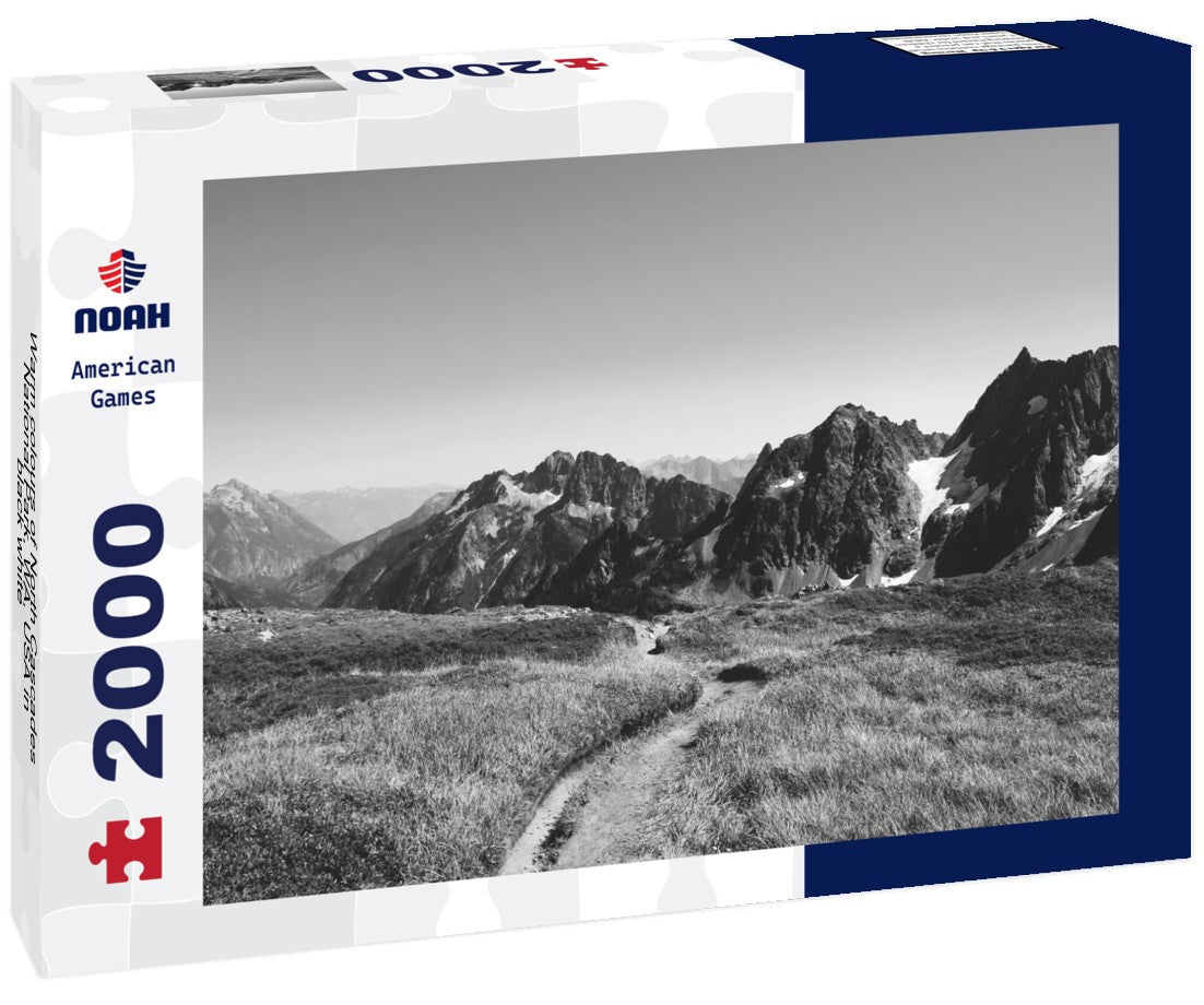 Noah Jigsaw Puzzle Warm colours of North Cascades National Park, WA, USA in black white 2000 pieces