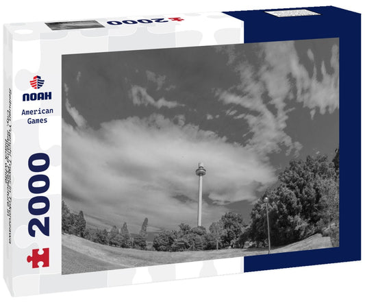 Noah Jigsaw Puzzle Seibuen Yuenchi Tower in Tokorozawa City, Saitama Prefecture in black white 2000 pieces