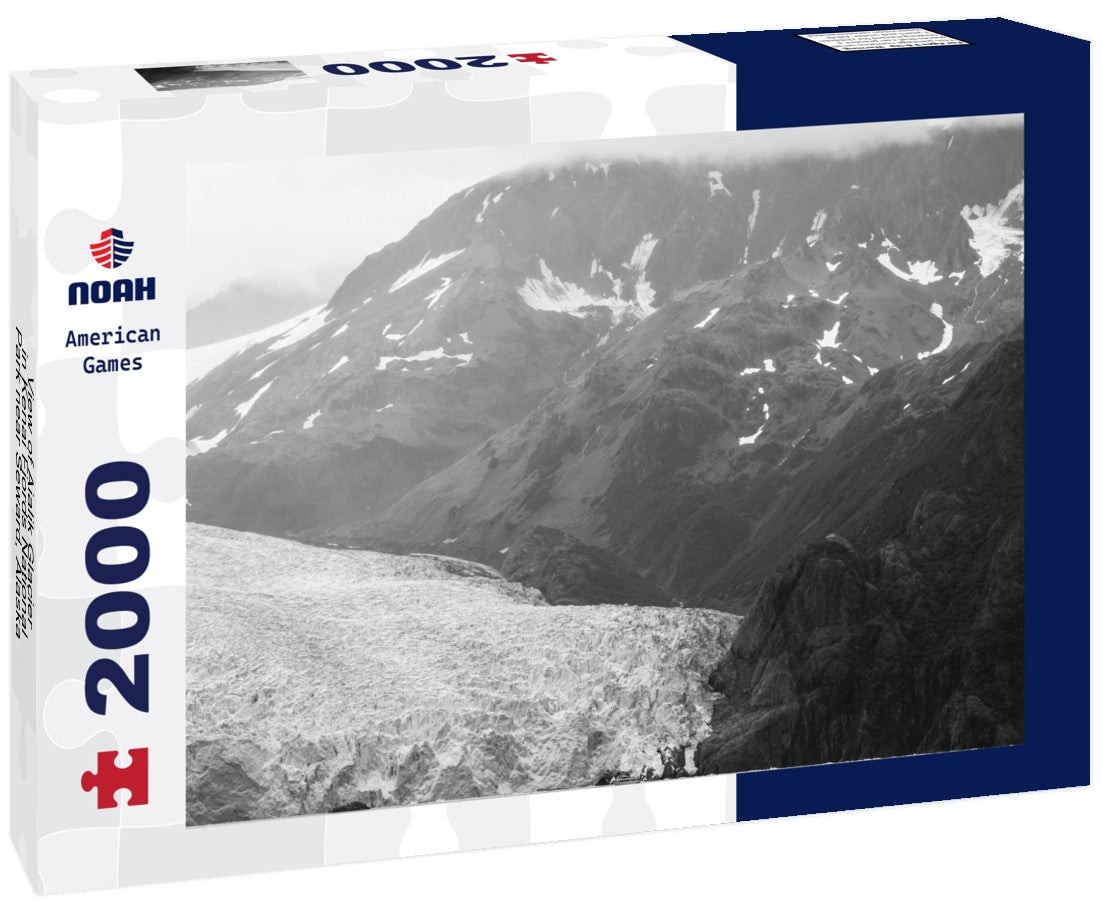 Noah Jigsaw Puzzle View of Aialik Glacier in Kenai Fjords National Park near Seward, Alaska in black white 2000 pieces