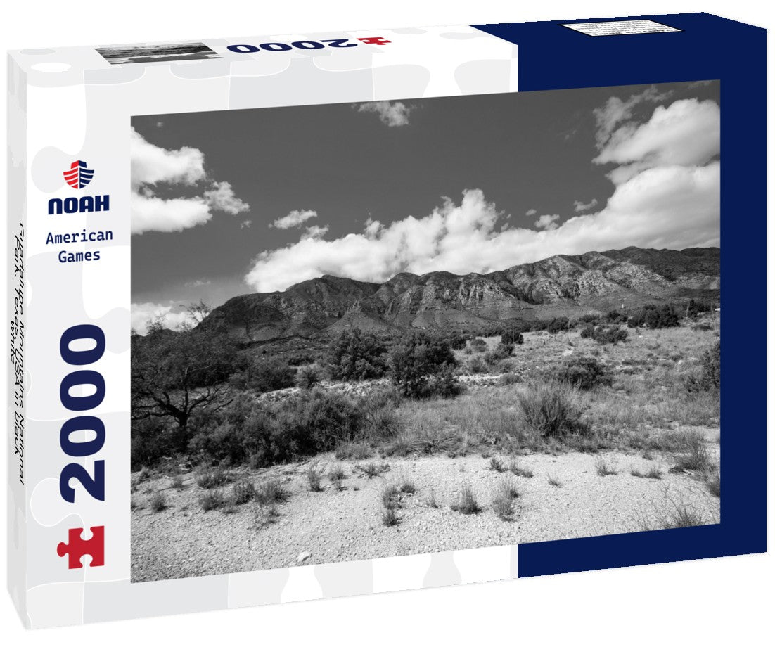 Noah Jigsaw Puzzle Guadalupe Mountains National Park, Texas, USA in black white 2000 pieces