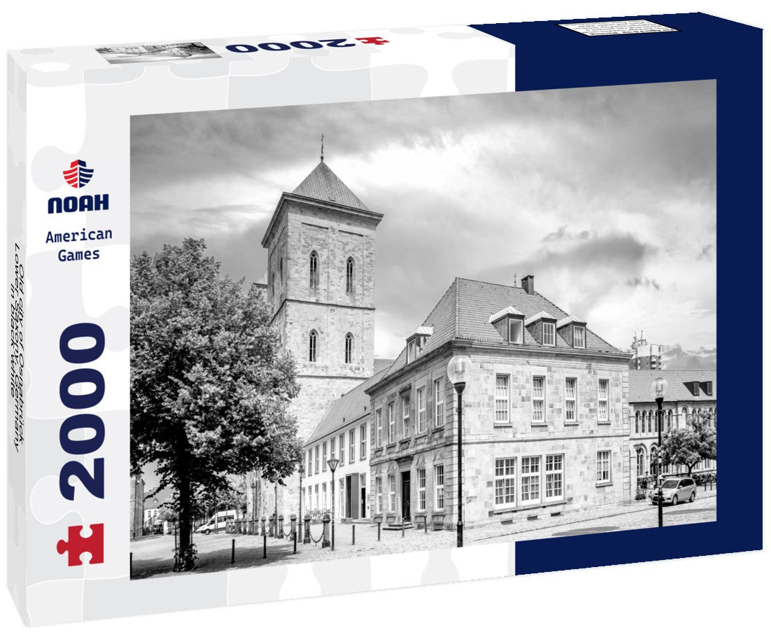 Noah Jigsaw Puzzle Old city of Osnabrück, Lower Saxony, Germany in black white 2000 pieces