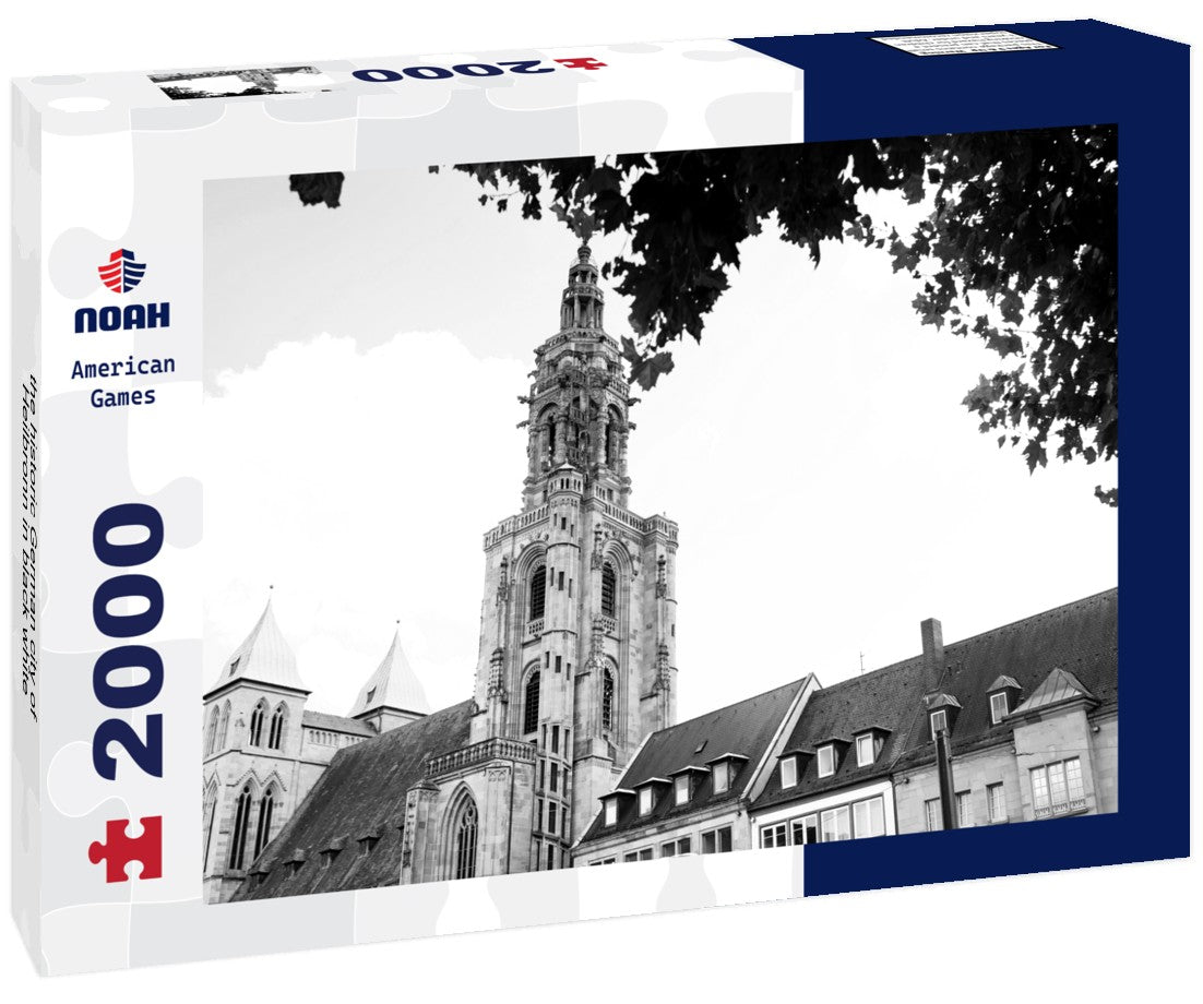 Noah Jigsaw Puzzle the historic German city of Heilbronn in black white 2000 pieces