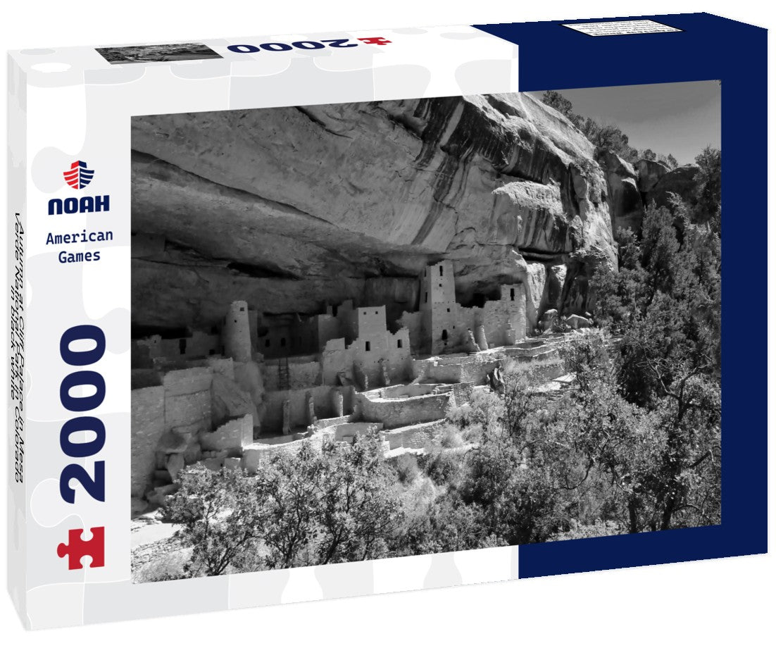 Noah Jigsaw Puzzle Autumn at Cliff Palace in Mesa Verde National Park in Colorado in black white 2000 pieces