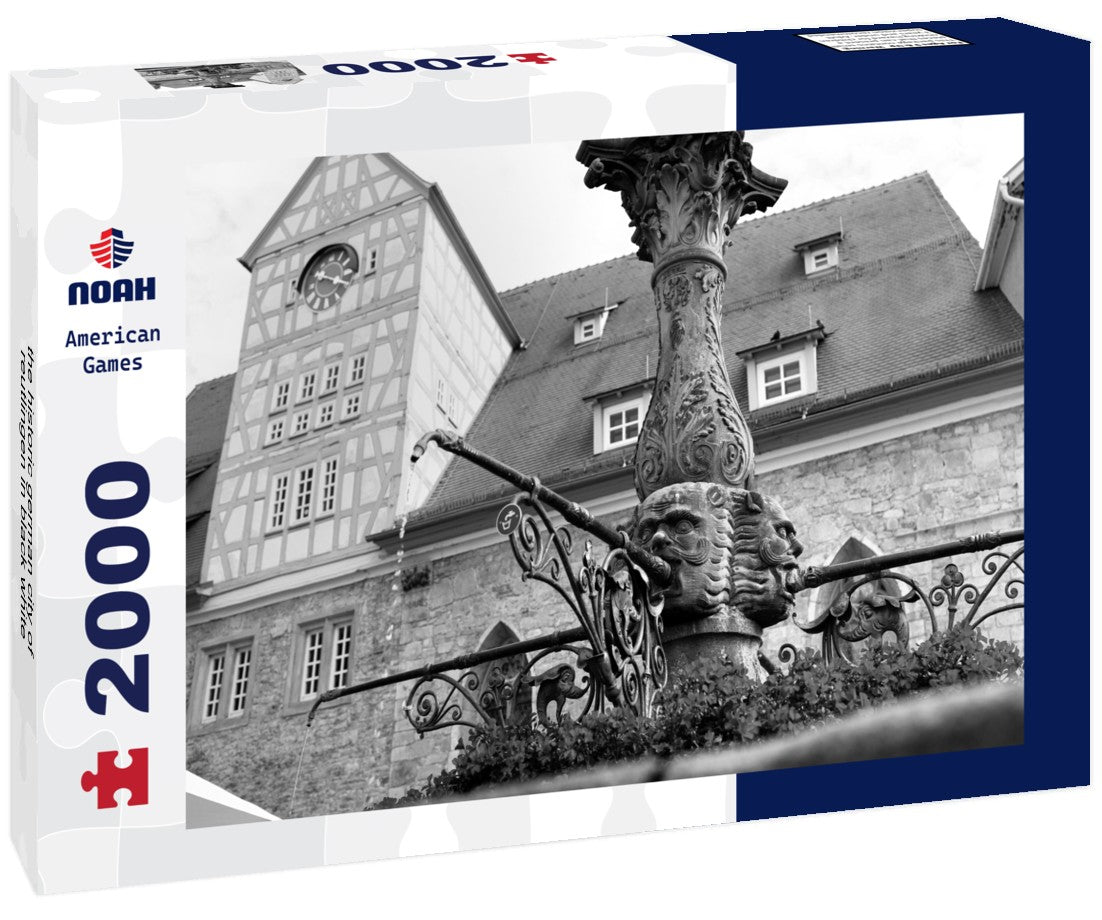Noah Jigsaw Puzzle the historic german city of reutlingen in black white 2000 pieces