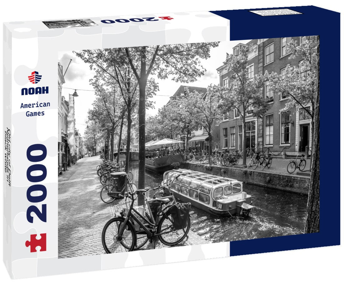 Noah Jigsaw Puzzle Old city of Delft, Netherlands in black white 2000 pieces