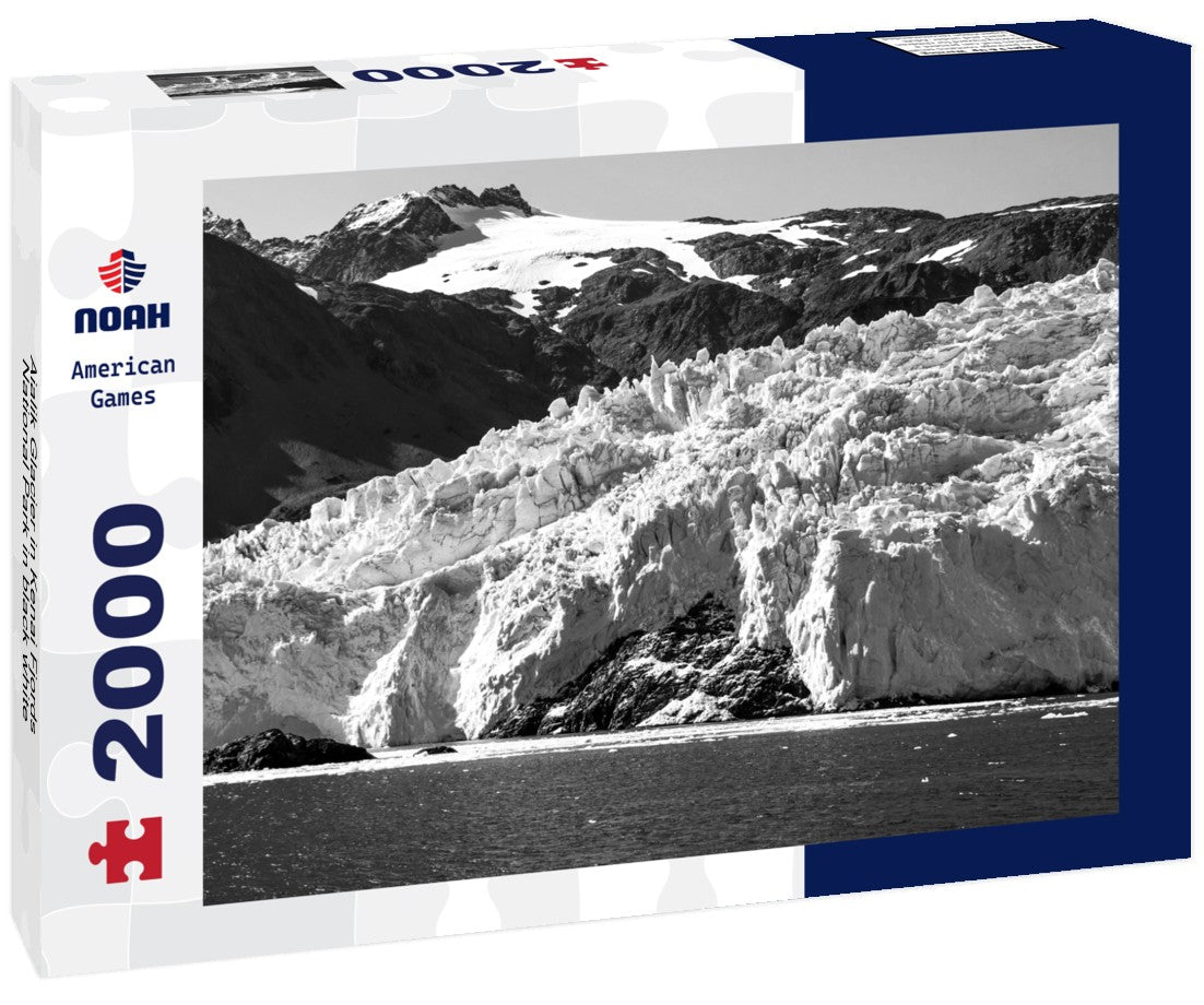 Noah Jigsaw Puzzle Aialik Glacier in Kenai Fjords National Park in black white 2000 pieces