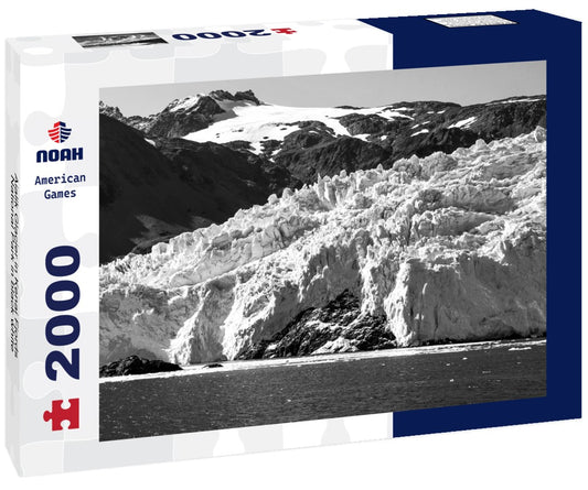Noah Jigsaw Puzzle Aialik Glacier in Kenai Fjords National Park in black white 2000 pieces