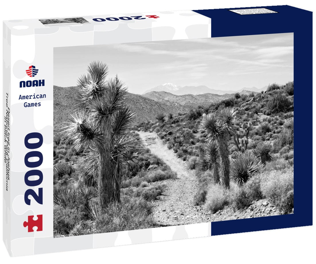Noah Jigsaw Puzzle Desert trail in Joshua Tree National Park California in black white 2000 pieces