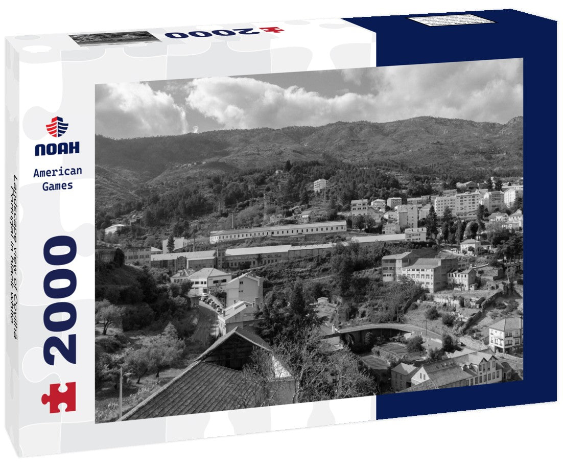 Noah Jigsaw Puzzle Landscape view of Covilhã, Portugal in black white 2000 pieces