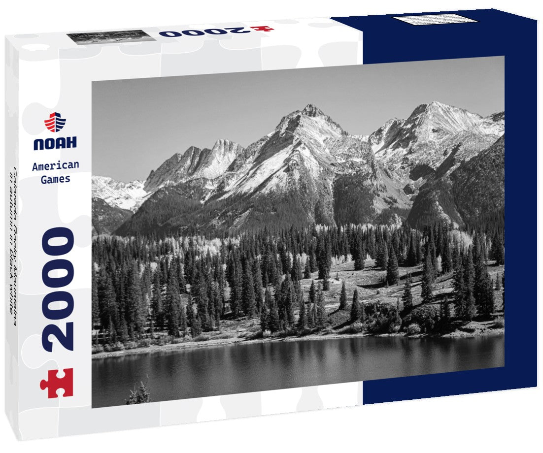 Noah Jigsaw Puzzle Colorado Rocky Mountains in autumn in black white 2000 pieces