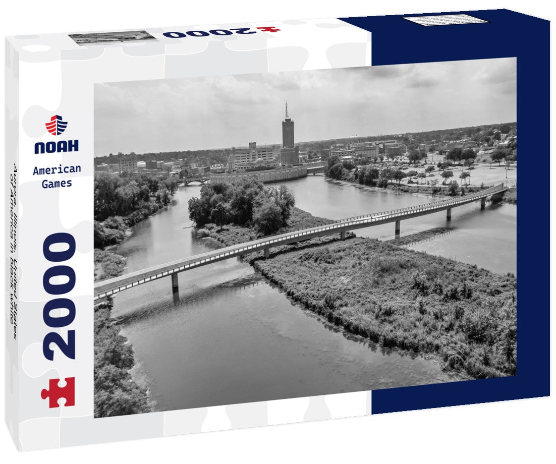 Noah Jigsaw Puzzle Aurora, Illinois, United States of America in black white 2000 pieces