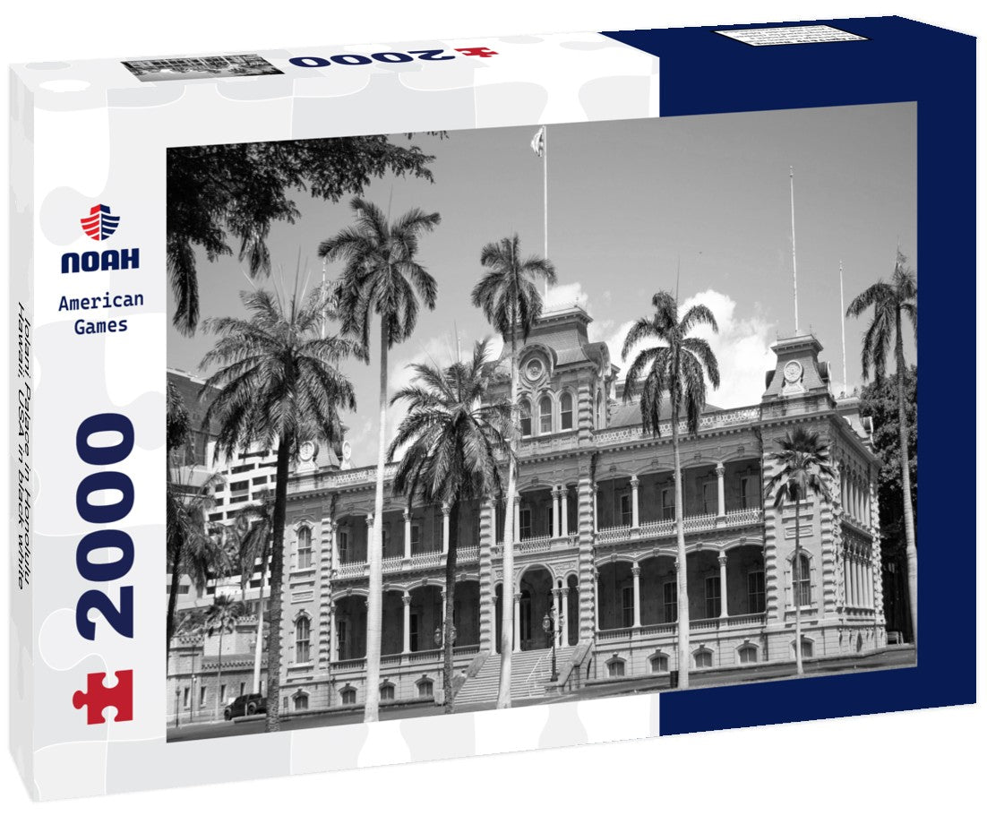 Noah Jigsaw Puzzle Iolani Palace in Honolulu, Hawaii, USA in black white 2000 pieces