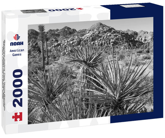 Noah Jigsaw Puzzle Branches Joshua Tree Yucca Brevifolia Mojave Desert Joshua Tree National Park California in black white 2000 pieces