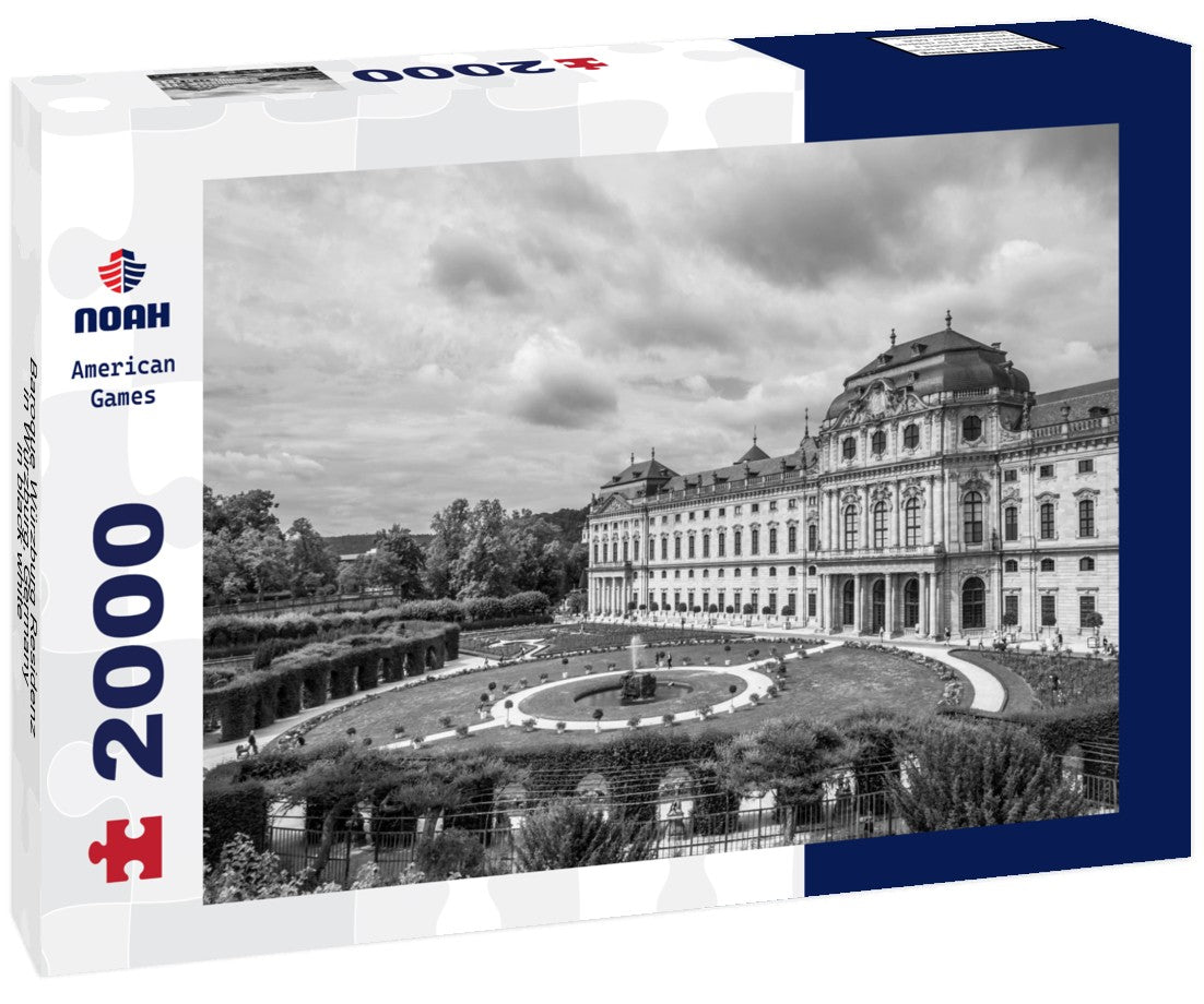 Noah Jigsaw Puzzle Baroque Würzburg Residenz in Würzburg, Germany in black white 2000 pieces