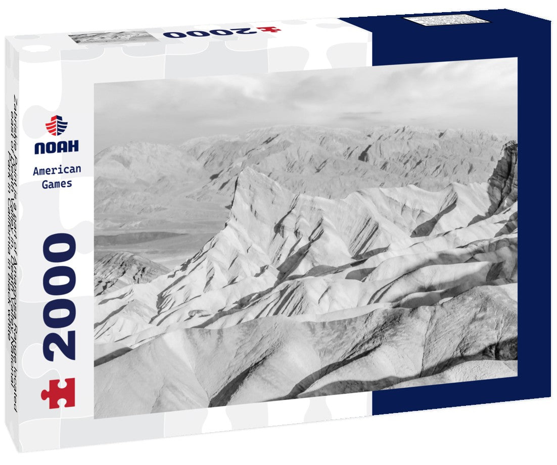 Noah Jigsaw Puzzle Zabriskie Point is a part of Amargosa Range located east of Death Valley in, Death Valley National Park in California in black white 2000 pieces