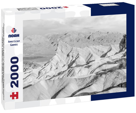 Noah Jigsaw Puzzle Zabriskie Point is a part of Amargosa Range located east of Death Valley in, Death Valley National Park in California in black white 2000 pieces