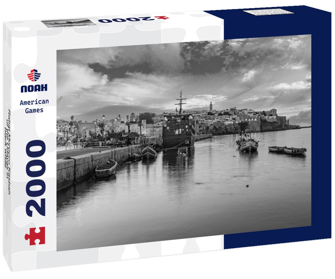Noah Jigsaw Puzzle Rabat Morocco Kasbah of the Udayas in black white 2000 pieces