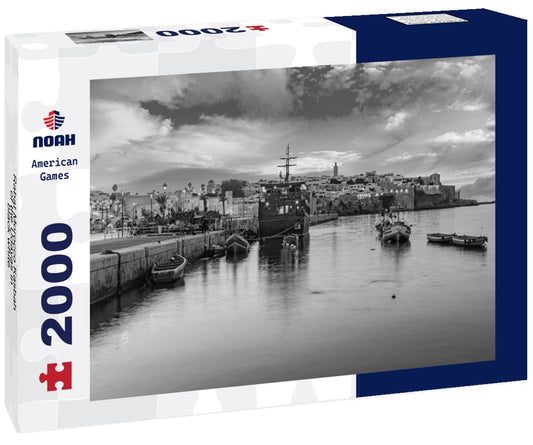 Noah Jigsaw Puzzle Rabat Morocco Kasbah of the Udayas in black white 2000 pieces
