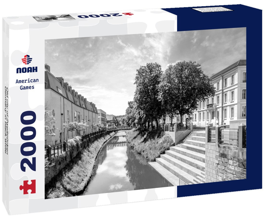 Noah Jigsaw Puzzle Old city of Zweibrücken, Germany in black white 2000 pieces