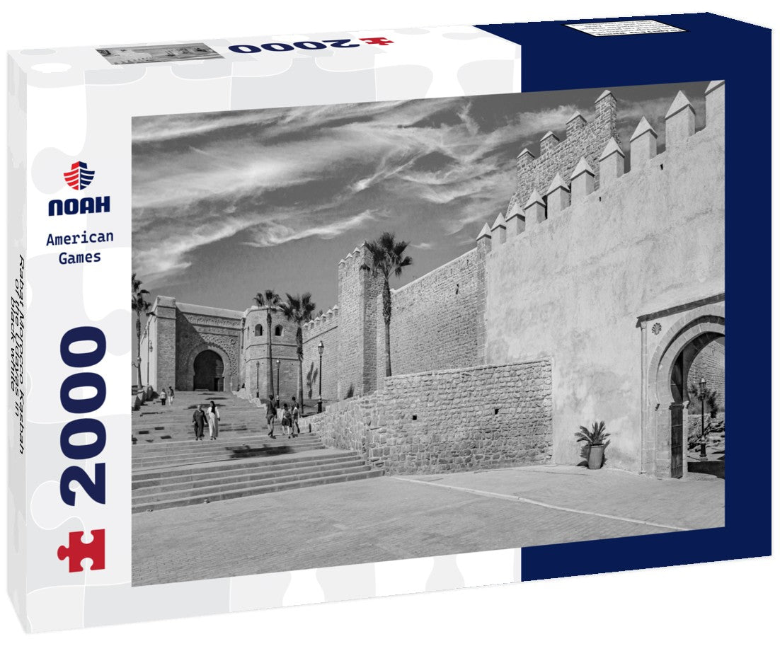 Noah Jigsaw Puzzle Rabat Morocco Kasbah of the Udayas in black white 2000 pieces