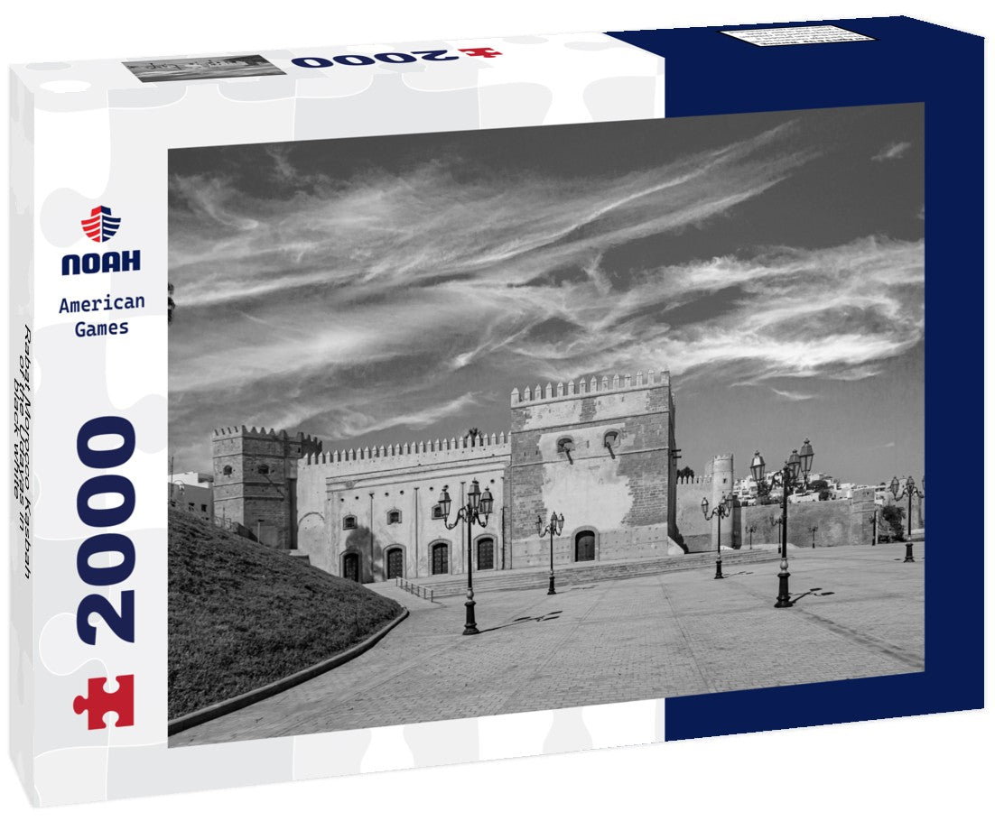 Noah Jigsaw Puzzle Rabat Morocco Kasbah of the Udayas in black white 2000 pieces
