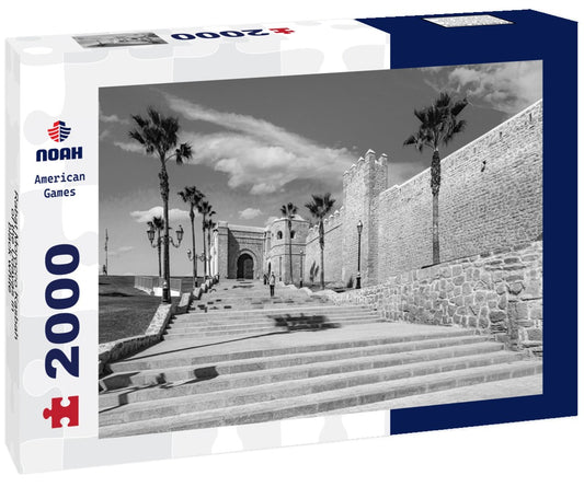 Noah Jigsaw Puzzle Rabat Morocco Kasbah of the Udayas in black white 2000 pieces