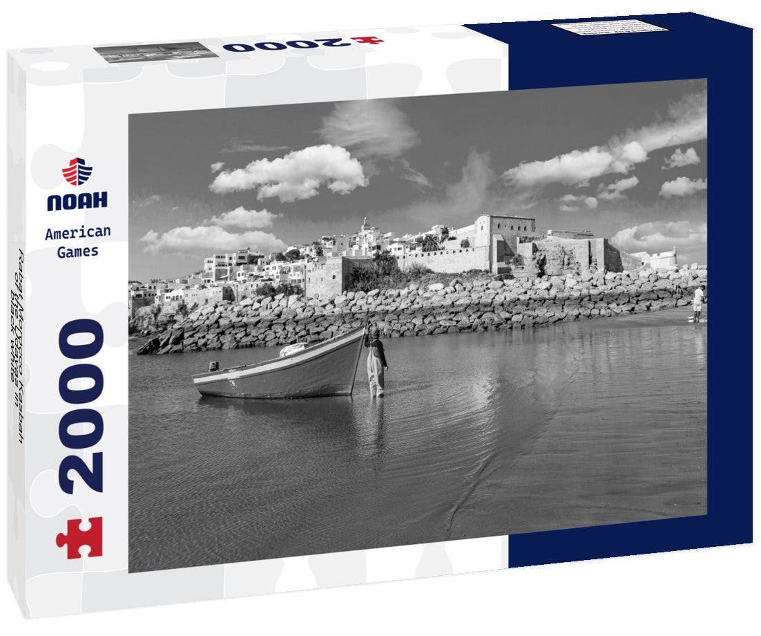Noah Jigsaw Puzzle Rabat Morocco Kasbah of the Udayas in black white 2000 pieces