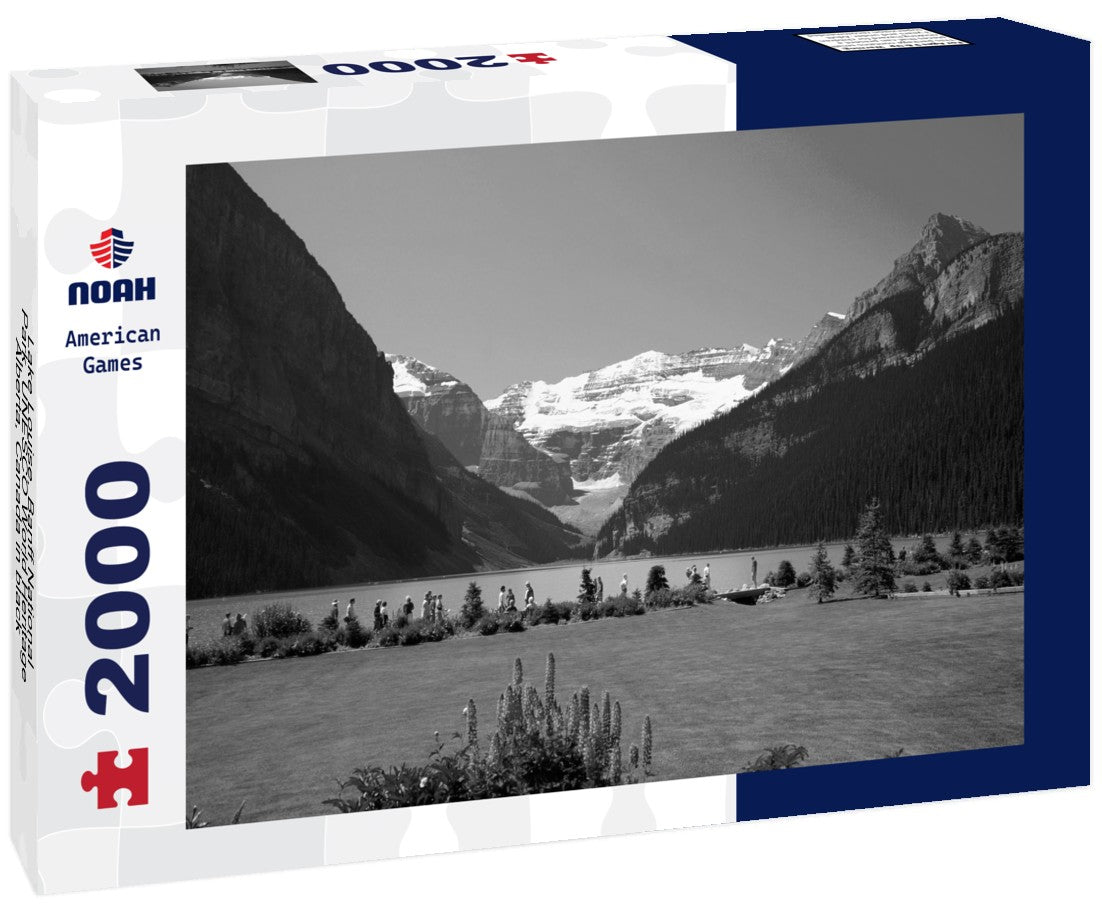 Noah Jigsaw Puzzle Lake Louise, Banff National Park, UNESCO World Heritage, Alberta, Canada in black white 2000 pieces