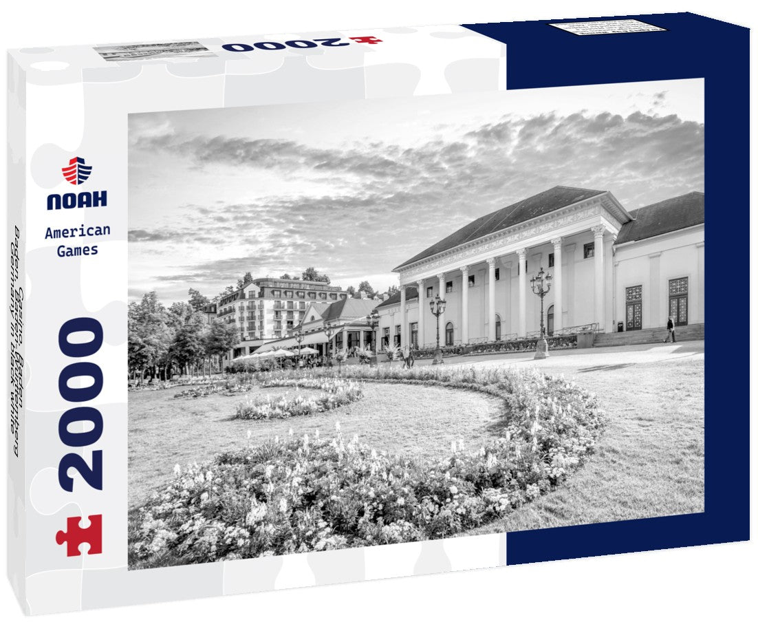 Noah Jigsaw Puzzle Casino, Baden-Baden, Baden-Württemberg, Germany in black white 2000 pieces